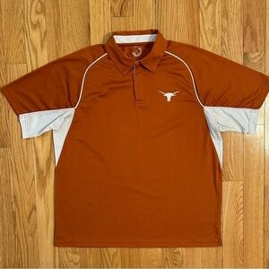 Campus Drive Texas Longhorns NCAA Football Basketball Performance Polo Shirt L